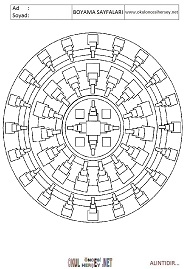 Mandala boyama sayfaları